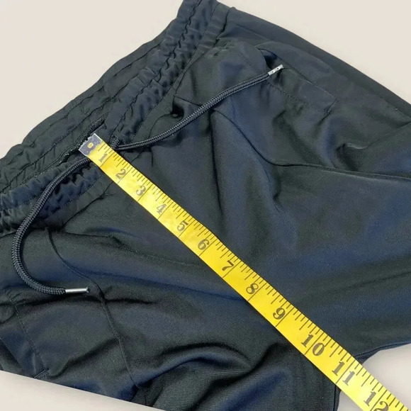 Monki Jogger Track Sweatpants High Rise Waist Size XS Black Pintucked Cuff Ankle - Picture 11 of 13